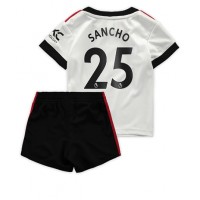 Manchester United Jadon Sancho #25 Udebanesæt Børn 2022-23 Kortærmet (+ Korte bukser)